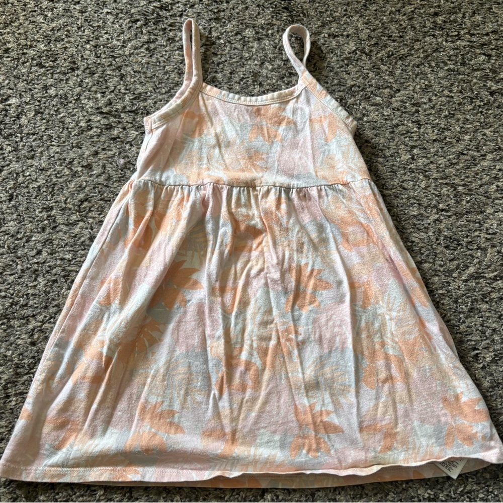 3T orange floral dress